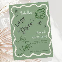 Invitación Fiesta de soltera de moda y onda rápida
