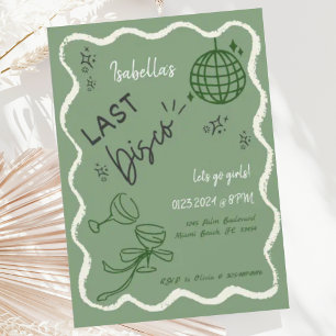 Invitación Fiesta de soltera de moda y onda rápida