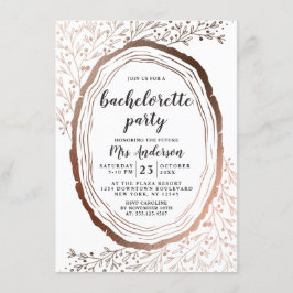 Invitación Fiesta de soltera de Relieve metalizado de cobre p