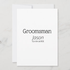 Invitación fiesta de soltera groomsman añadir nombre simple m