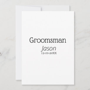 Invitación fiesta de soltera groomsman añadir nombre simple m