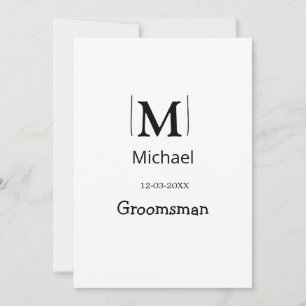 Invitación fiesta de soltera groomsman añadir nombre simple m