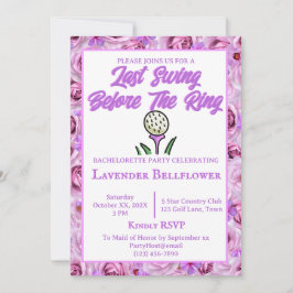 Invitación Fiesta de soltera o ducha de novia Lavanda de golf