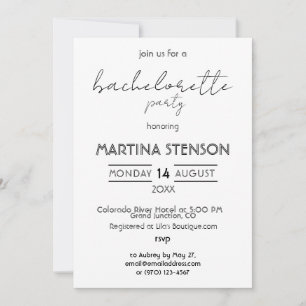Invitación Fiesta de soltera personalizada