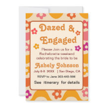 Fiesta de soltera retro de los años 70 con deslumb