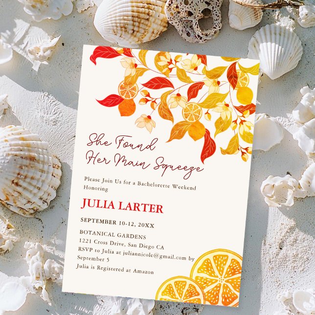 Invitación Fiesta de Soltera Té de Limón Otoño Fiesta de Desp (Subido por el creador)