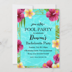 Invitación fiesta de soltera tropical