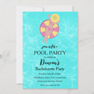 Invitación fiesta de soltera tropical