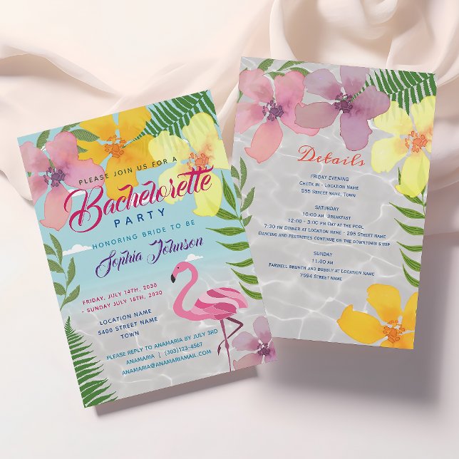 Invitación Fiesta de Soltera Tropical Luau (Subido por el creador)