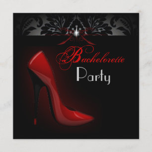Invitación fiesta de soltería de la ducha de la novia roja St