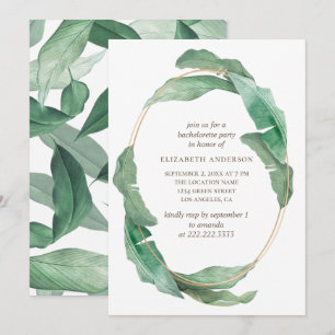 Invitación Fiesta de soltería de vegetación tropical. Botánic