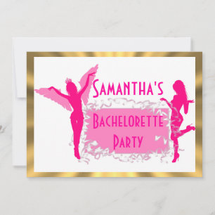 Invitación Fiesta de soltería para adultos rosados