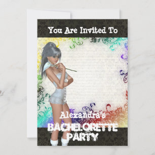 Invitación fiesta de soltería personalizada por bonitos