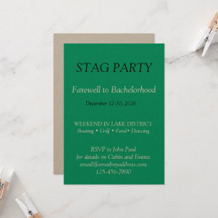 Invitación Fiesta de soltero audaz y elegante