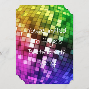 Invitación fiesta de soltero con espejo arco iris