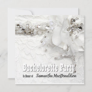 Invitación Fiesta de soltero de lace y diamante