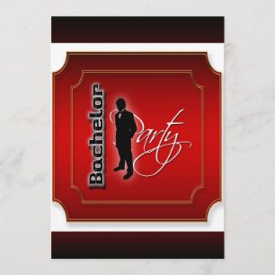 Invitación Fiesta de soltero elegante personalizable