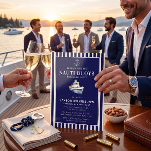Invitación Fiesta de soltero Nauti Buoy Ancla Náutica 