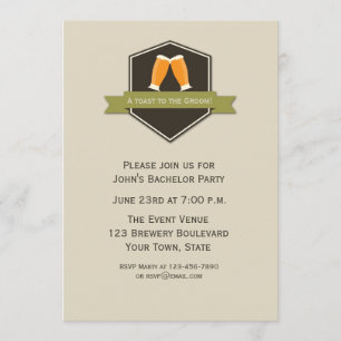 Invitación Fiesta de solteros con tostada de cerveza