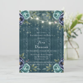 Invitación Fiesta de solteros de la Marina y Rosa Turquesa