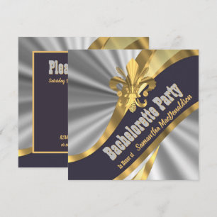 Invitación Fiesta de solteros de oro y plata de lys
