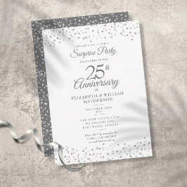 Invitación Fiesta de Sorpresa 25 Aniversario Corazones de Amo