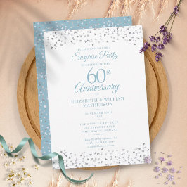 Invitación Fiesta de Sorpresa 60 Aniversario Corazones de Amo