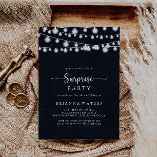 Invitación Fiesta de sorpresa de caligrafía rusa de cadenas