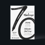 Invitación Fiesta de sorpresa de cumpleaños 70th Birthday<br><div class="desc">Celebra su cumpleaños número 60 con estilo con esta moderna invitación de cumpleaños número 60 en blanco y negro.</div>