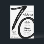 Invitación Fiesta de sorpresa de cumpleaños 70th Birthday<br><div class="desc">Celebra su cumpleaños número 60 con estilo con esta moderna invitación de cumpleaños número 60 en blanco y negro.</div>