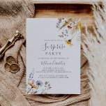 Invitación Fiesta de Sorpresa de Flor Silvestre Elegante<br><div class="desc">Esta elegante invitación a una fiesta sorpresa con flores silvestres en otoño es perfecta para un cumpleaños moderno,  un retiro o cualquier fiesta sorpresa. El diseño se compone de múltiples acuarelas moradas,  violetas,  flores amarillas,  borgoñas y follaje verde oliva bellamente agrupados en ramos.</div>