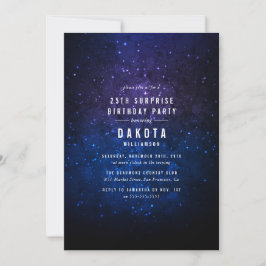 Invitación Fiesta de sorpresa de la galaxia de las estrellas 