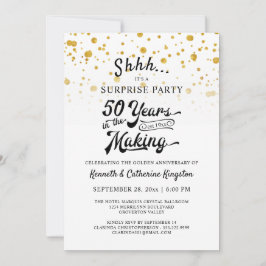 Invitación Fiesta de Sorpresa del 50 Aniversario Confeti Dora