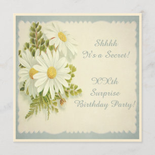 Invitación Fiesta de sorpresa elegante de las margaritas del
