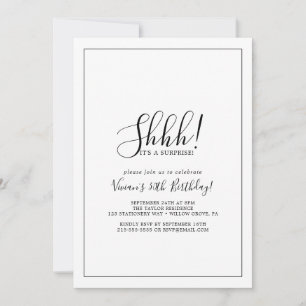 Invitación Fiesta de sorpresa minimalista