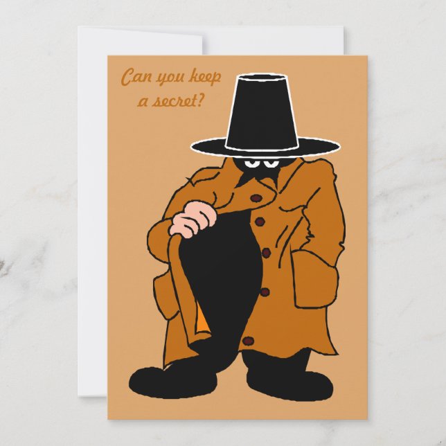 Invitación fiesta de sorpresa secreto del cumpleaños del (Anverso)