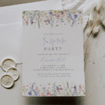 Invitación Fiesta de sorpresas de flores silvestres multicolo<br><div class="desc">Esta invitación a una fiesta sorpresa de flores silvestres multicolor de verano es perfecta para un cumpleaños moderno,  jubilación o cualquier fiesta sorpresa. El diseño se compone de acuarelas rosas,  ruidosas,  violetas,  rojas,  borgoñas,  amarillas,  blancas y mariposas con una vegetación bien integrada en elegantes ramos florales.</div>