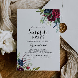 Invitación Fiesta de sorpresas florales de Boho de lujo y cap