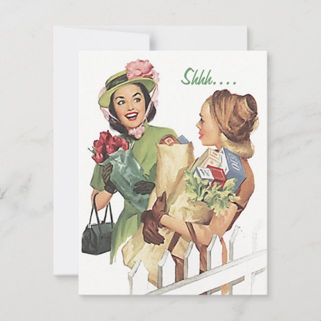 Invitación Fiesta De Sorpresas Retro Para Cualquier Invitació (Anverso)