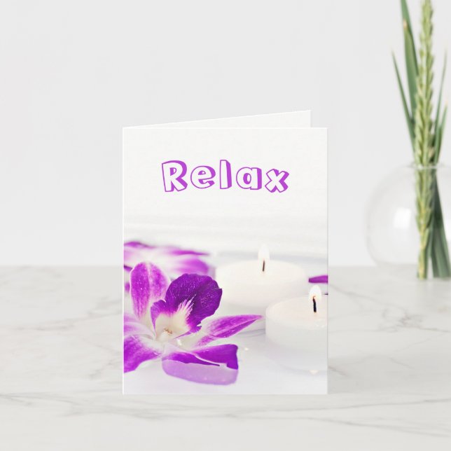 Invitación Fiesta de Spa con orquídeas (Anverso)