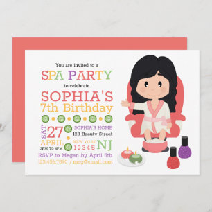 Invitación Fiesta de Spa Cumpleaños 
