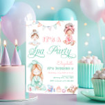 Invitación Fiesta de Spa Kids Cumpleaños<br><div class="desc">El diseño del Spa Fiesta Kids Birthday Invitation es una invitación muy bien elaborada que marca el tono para una celebración relajante y glamurosa. Una paleta de colores pastel con tonos rosas, lavanda, verde menta y azul suave crea un ambiente sereno y acogedor. El diseño es de acuarela, lo que...</div>
