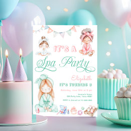 Invitación Fiesta de Spa Kids Cumpleaños