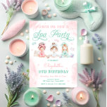 Invitación Fiesta De Spa Kids Fiesta De Cumpleaños Rosa<br><div class="desc">El diseño del Spa Fiesta Kids Birthday Fiesta Pink Invitation es una invitación muy bien elaborada que marca el tono para una celebración relajante y glamurosa. Una paleta de colores pastel con tonos rosas, lavanda, verde menta y azul suave crea un ambiente sereno y acogedor. El diseño es de acuarela,...</div>