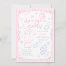 Fiesta de Spa Noche de pijamas Cumpleaños de niña 