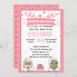 Invitación Fiesta de Spa para la Novia