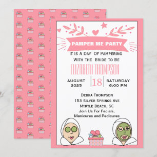 Invitación Fiesta de Spa para la Novia