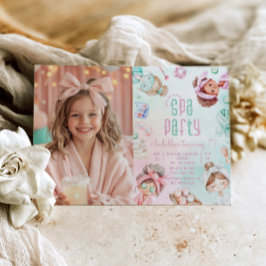 Invitación fiesta de Spa Pastel Glam Foto Cumpleaños