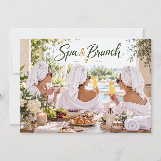 Invitación Fiesta de Spa y Brunch (Anverso)