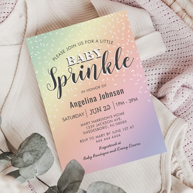 Invitación Fiesta de Sprinkle para el pequeño bebé | Lindo (Subido por el creador)